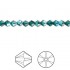 Swarovski crystal 4mm bicone, Emerald Shimmer, 10 stk