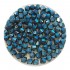 Swarovski crystal 4mm bicone, Crystal Metallic Blue 2X, 10 stk