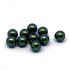 Swarovski® crystal pearl, 4mm rund, Scarabaeus Green, 10 stk