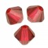 Swarovski crystal 3mm bicone, Scarlet, 10 stk