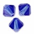 Swarovski crystal 3mm bicone, Majestic Blue, 10 stk