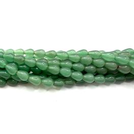Grøn aventurin, dråbe perler 5x7mm, hel streng - Nyheder