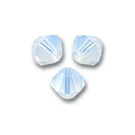 Swarovski® crystal 6mm bicone, White Opal - 6mm