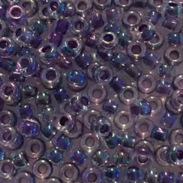 Miyuki Rocailles seed beads, 8/0 Crystal AB Amethyst Lined (274) 8g - 