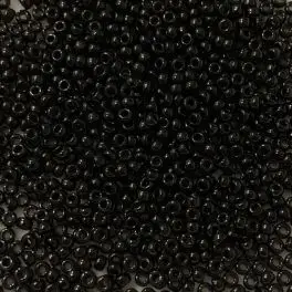 Miyuki Rocailles seed beads, 15/0 Black (401) 8g - 