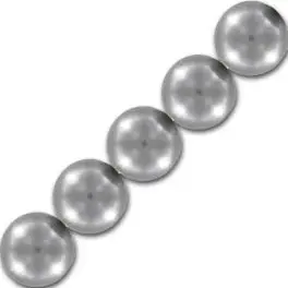 Swarovski® crystal pearl, Grey, 6mm rund, 10 stk - 