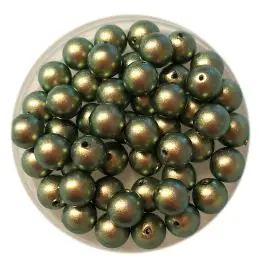 Swarovski crystal pearl, Iridescent Green, 6mm rund, 10 stk - 6mm rund