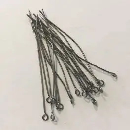 50mm gunmetal perlestave med øje, 20 stk - Perlestave