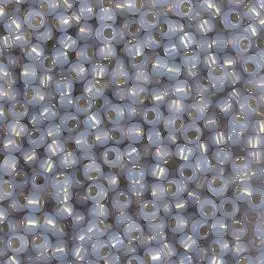 Miyuki Rocailles seed beads, 11/0 Dyed Smoky Opal Silver Lined Alabaster (576) - 