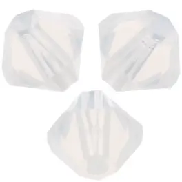 Swarovski crystal 4mm bicone, White Opal, 10 stk - 