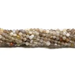 Botswana agat, facetslebet rund 2mm, hel streng - 