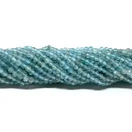 Apatit, facetslebet rund 3mm, hel streng - 