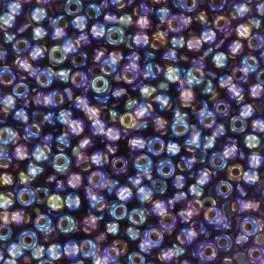 Miyuki Rocailles seed beads, 11/0 Silverlined AB Amethyst (1024) - 
