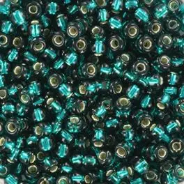 Miyuki Rocailles Seed Beads 8/0 Siverlined Dark Teal (30) 8g - 