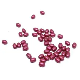 Swarovski crystal pearl, mulberry pink, 4x3mm risformet, 10 stk - Swarovski®