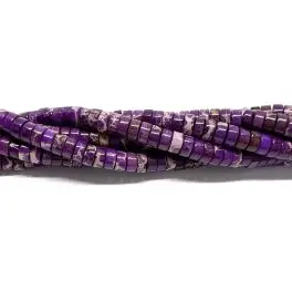 Lilla impression jaspis, 2x4mm hjul, hel streng - 