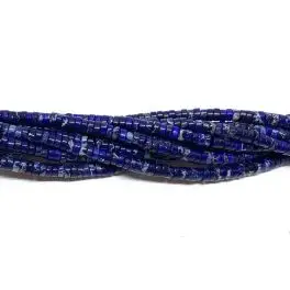 Konge blå impression jaspis, 2x4mm hjul, hel streng - 