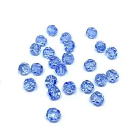 Swarovski crystal, Light Sapphire, 6mm facetslebet rund - 