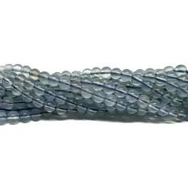 Aquamarin, rund 4mm, hel streng - 