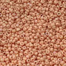 Miyuki Rocailles seed beads, 11/0 Opaque Luster Tea Rose (596) - 