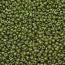 Miyuki Rocailles seed beads, 11/0 Opaque Luster Khaki (2539L) - 