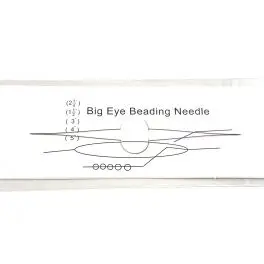 Lang nål med stort øje, 1 stk - Snor, wire, elastik, læder, gummi mm.