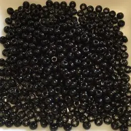 12/0 Glas seed beads, sort 2mm, 10g - Øvrige glas seed beads