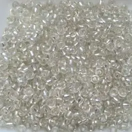 8/0 Glas seed beads, clear 2-3mm, 10g - Øvrige glas seed beads