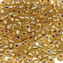 Miyuki Rocailles seed beads 8/0 Silverlined AB Gold (1003) 8g - 