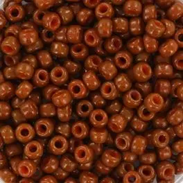 Miyuki Rocailles seed beads Duracoat 8/0 Opaque Sienna (4459) 8g - 
