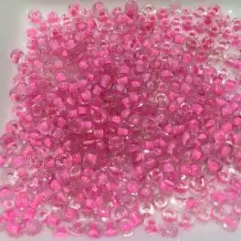 8/0 Glas seed beads, hot pink 2-3mm, 10g - Øvrige glas seed beads