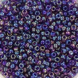 Miyuki Rocailles seed beads 11/0 Purple Lined Amethyst AB (356) - 