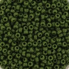 Miyuki Rocailles seed beads 11/0 Opaque Avocado (501) - 