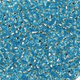 Miyuki Rocailles seed beads 11/0 Silverlined Aqua (18) - 