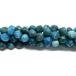 Apatit, diamant slebet rund 8mm, hel streng - 