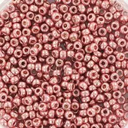 Miyuki Rocailles seed beads Duracoat 11/0 Galvanized Dark Coral (4209) - 