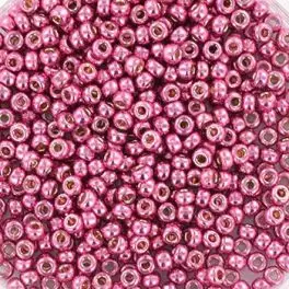 Miyuki Rocailles seed beads Duracoat 11/0 Galvanized Hot Pink (4210) - 