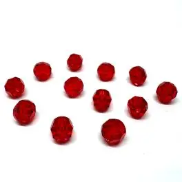 Swarovski crystal, Light Siam, 6mm facetslebet rund, 1 stk - Swarovski®