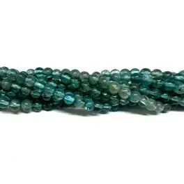 Klar apatit, rund 4-5mm, hel streng - Perler