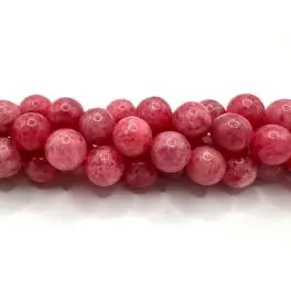 Braziliansk rhodocrosit, rund 8mm (A), hel streng - Rhodocrosit