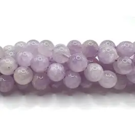 Lavendel ametyst, rund 10mm, hel streng - Ametyst