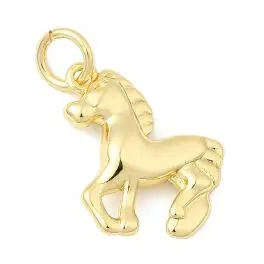 Heste vedhæng 14x13mm, 18k guldbelagt, 1 stk - Vedhæng i bedste kvalitet