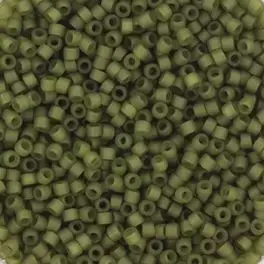 Miyuki Delicas 11/0 Transparant Matte Dark Olive (DB2404) 4g - Delicas str 11/0