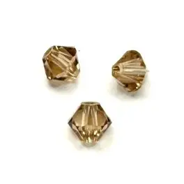 Swarovski crystal 4mm bicone, Light Colorado Topaz, 10 stk - Swarovski Bicones