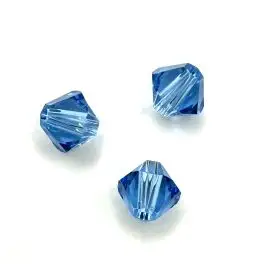 Swarovski crystal 4mm bicone, Cool Blue, 10 stk - Swarovski Bicones