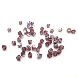 Swarovski crystal 3mm bicone, Iris AB, 10 stk - Swarovski Bicones