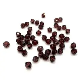 Swarovski crystal 3mm bicone, Burgundy, 10 stk - Swarovski Bicones