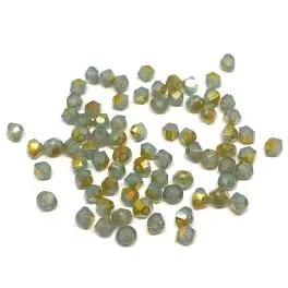 Swarovski crystal 3mm bicone, Pacific Opal Brandy, 10 stk - Swarovski Bicones