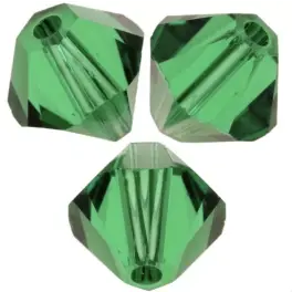 Swarovski crystal 3mm bicone, Majestic Green, 10 stk - Swarovski Bicones