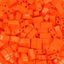 Miyuki halv Tila perler, Opaque Orange (406), 5g - Tila perler